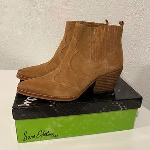 Sam Edelman - Size 8 Women - Camel Suede Booties